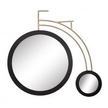 Varaluz 407MI10MBHG - Out For A Ride 44x39   Wall Mirror - Matte Black/Havana Gold