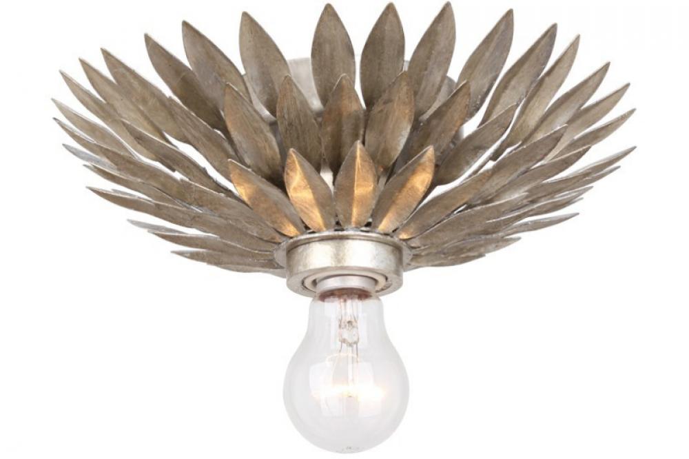 Broche 11'' Antique Silver Flush Mount