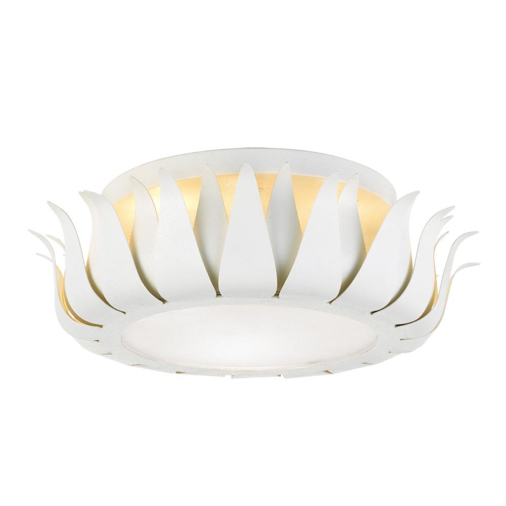 Broche 16'' Matte White Flush Mount