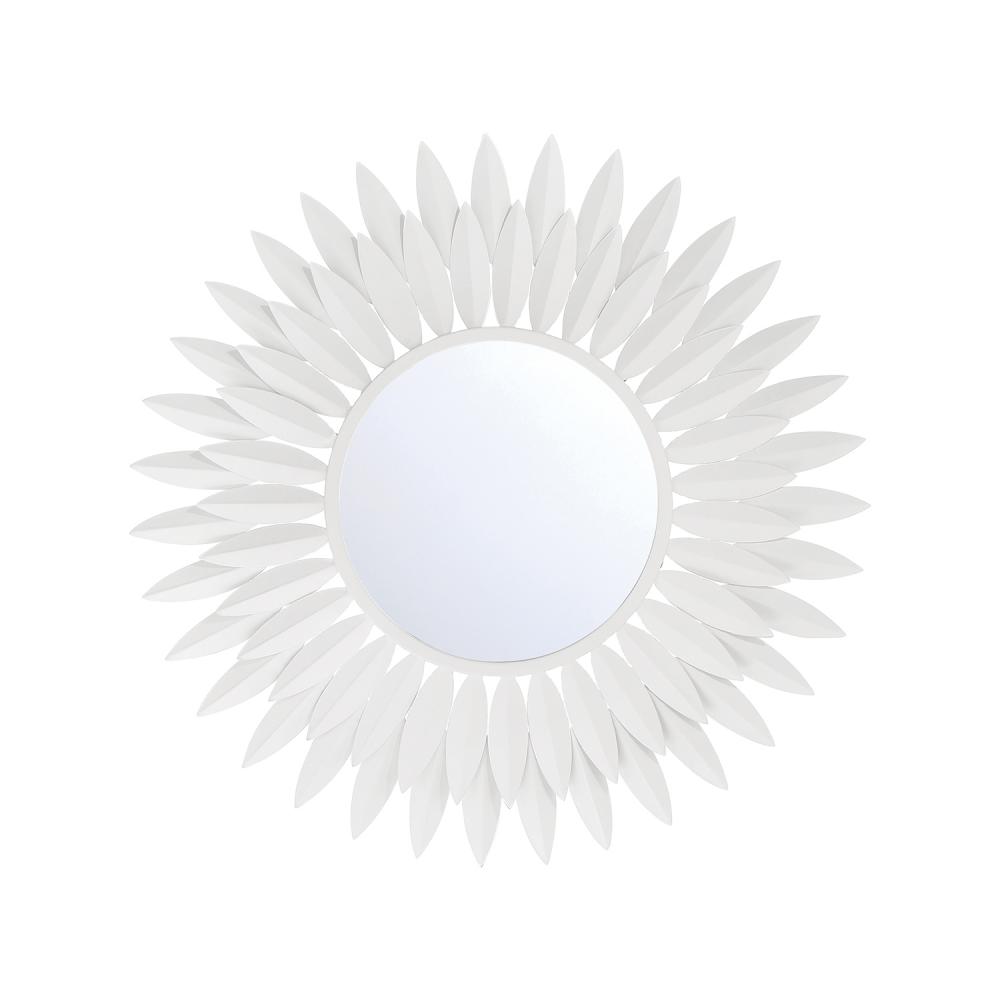 Broche 20'' Matte White Mirror