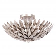 Crystorama 505-SA - Broche 16'' Antique Silver Semi Flush Mount