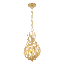 Crystorama 565-GA - Broche 9'' Antique Gold Chandelier