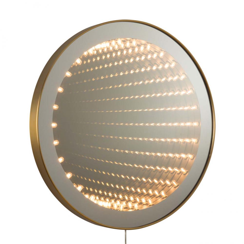 CARNIVAL, LED INFINITY MIRROR 36" ROUND, BULLNOSE FRAME, BRASS