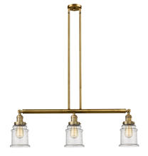 Innovations Lighting 213-BB-G184 - Canton - 3 Light - 39 inch - Brushed Brass - Stem Hung - Adjustable Island Light