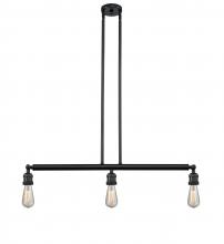 Innovations Lighting 213-BK - Bare Bulb - 3 Light - 38 inch - Matte Black - Stem Hung - Adjustable Island Light
