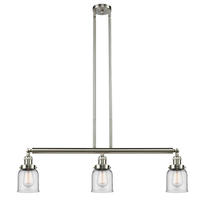 Innovations Lighting 213-SN-G52-LED - Bell - 3 Light - 38 inch - Brushed Satin Nickel - Stem Hung - Adjustable Island Light