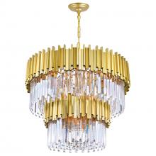 CWI Lighting 1112P32-12-169 - Deco 12 Light Medallion Gold Down Chandelier
